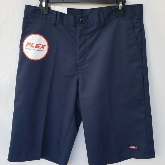 Dickies Men’s Size 42 Flex Work Short Relaxed Fit Navy Workwear Flat Front NWT - Picture 1 of 9